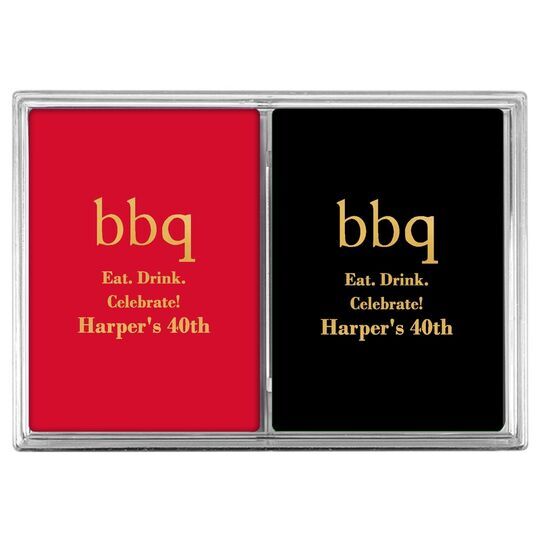 Big Word BBQ Double Deck Playing Cards